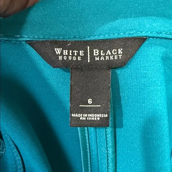 White House Black Market Teal Blazer, Size 6 - Picture 7 of 11